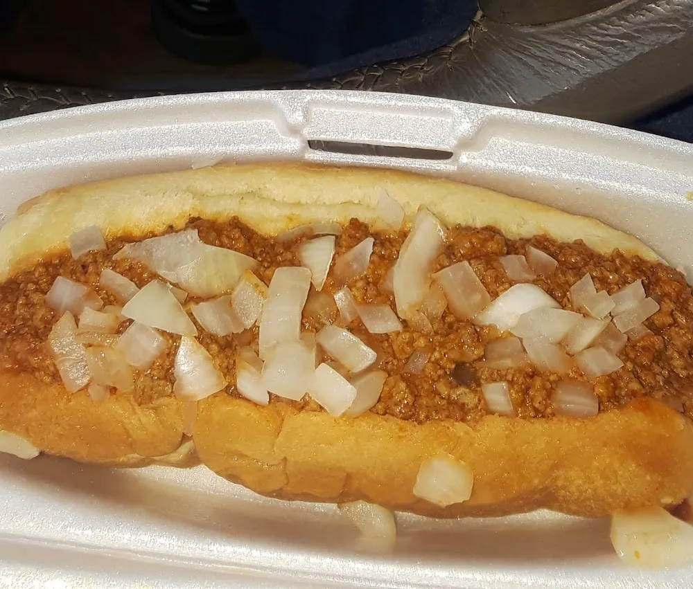 Hot Dog with Chilli and Onions